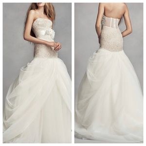 White by Vera Wang Lace Trumpet Wedding Dress NWT